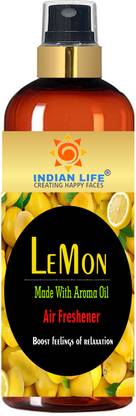 indianlife Lemon refresh mood spa relaxing air freshener remove bad odour Aroma Oil, Spray Roomfreshener