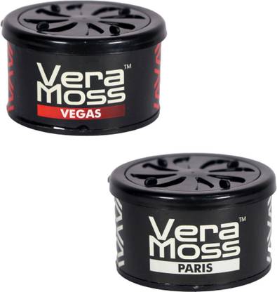 VeraMoss Aromatic, Spicy, Amber, Floral, Sensual, Exotic Car Freshener Blocks PARIS & VEGAS Car Air Freshener | Car Perfumes for Dashboard | Long lasting fragrance | Upto 60 days | Luxury Gifting