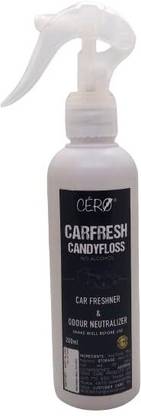 CERO CANDY Car Air Freshener made Organically and Odor Eliminator, Spray for Car's Car Freshener Spray CANDYFLOSS Car Air Freshener made Organically and Odor Eliminator, Spray for Car's (200ml)