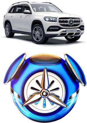 YUNEIK Car Air Freshner Diffuser HeadphoneType Fan Car Solar Blue Y399