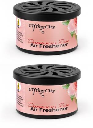 Enew Damascus Rose Diffuser Set Refresh Drive Car Gel Air Freshener - Damascus Rose - 2 Pack