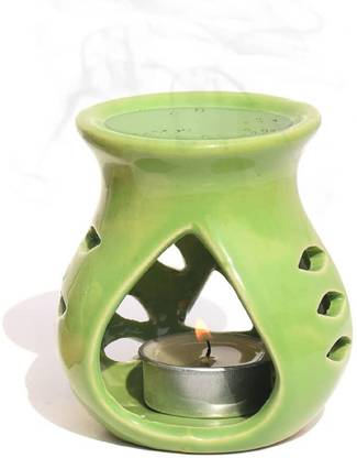 LANDSLIDE Ceramic 97 Aroma Burner, Green (7.5 X 9.5 cm) Diffuser Set PSI-97AROMA-GREEN-1TLC-FC
