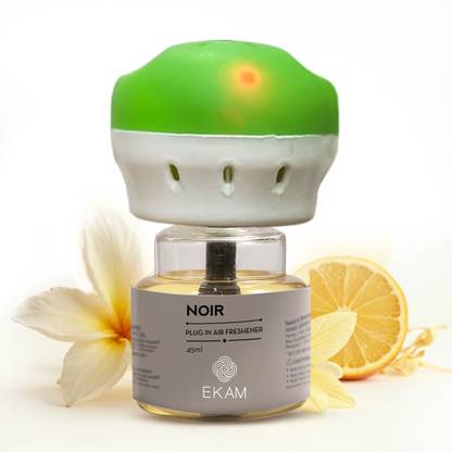 Ekam Noir Scented Automatic Air Room Fresheners Plug-In Kit With 45Ml Refill Oil Automatic Spray Noir Scented Summer Delights Home Fragrance Automatic Air Room Fresheners Plug-In Kit With 45Ml Refill Oil Used For Home Freshener, Room Freshener, Bathrrom Freshener, Office Freshener
