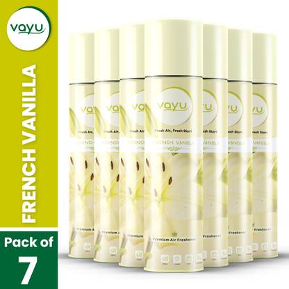 Vayu Air Freshner Room Spray French Vanila Flavour (Pack of 7) Spray Air Freshner Room Spray