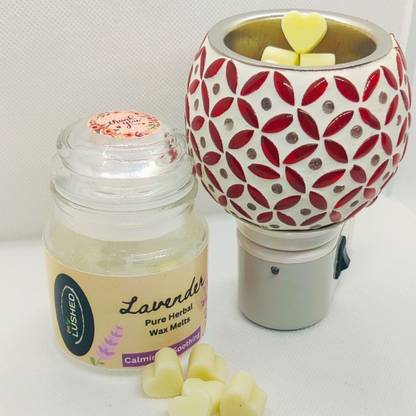 Enlushed Natural Diffuser Set Herbal Wax Melts with Electric Diffuser Infused with Pure Essential Oils | No Synthetic Fragrance | Calming & Relaxing | Improve Sleep | Uplifts Mood | 100% Organic & Pure