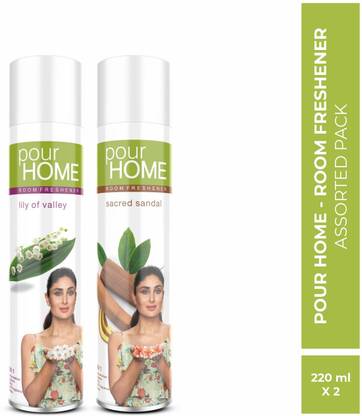 POUR HOME Sacred Sandal & Lovely Lavender Spray Sacred Sandal & Lovely Lavender Room Freshener Combo