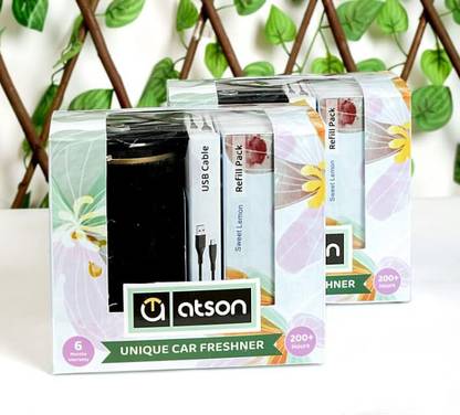 Atson Pack of 2 Air Freshners for Car and Room With Sweet Lemon, Breath Inn Fragrance Diffuser AIR FRESHENER
