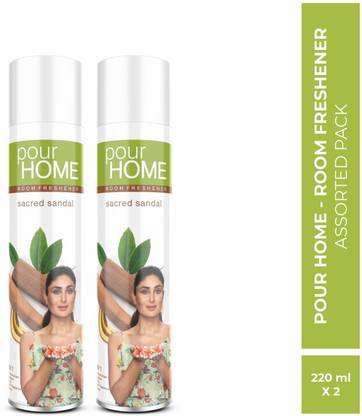 POUR HOME Room Freshener Sacred Sandal 270 Ml (Pack of 2) Spray Room Freshener Sacred Sandal