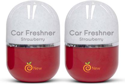Enew Strawberry Car Freshener Diffuser Set RefreshDrive Twist-Activated Car Gel Air Freshener - Strawberry