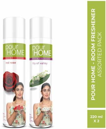 POUR HOME Red Rose & Lily of Valley Room Freshener Spray Red Rose & Lily of Valley Room Freshener Combo