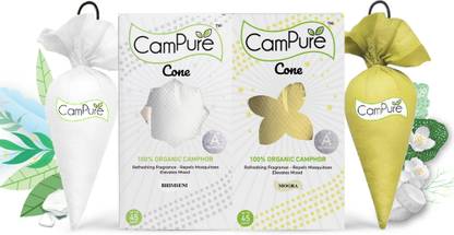 CamPure Cone Air Freshener - Bhimseni & Mogra - Pack of 2 Potpourri Cone Air Freshener - Bhimseni & Mogra - Pack of 2