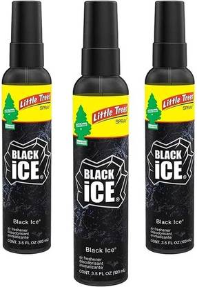 Little Trees Black Ice|Spray Air |(3 x 103 ml) Car Freshener Spray Black Ice Spray (Pack of 3)