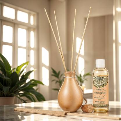 IRIS Amogha Lemongrass Reed Diffuser Set Home Fragrances