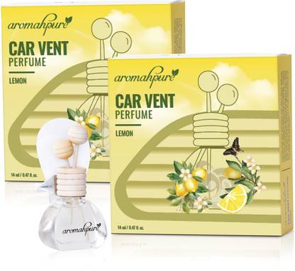 Aromahpure Car Perfume Vent Clip Lemon Fragrance Car Air Freshener Last upto 30 days Car Freshener Diffuser VENT-POD-1