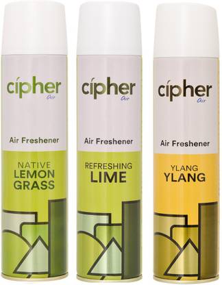 CIPHER lemon grass, refreshing lime, ylang Spray gorgeous new air freshner