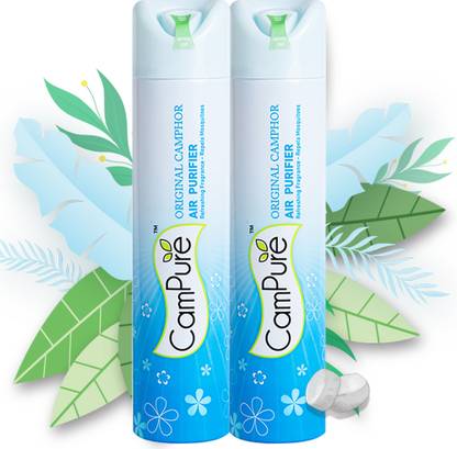 CamPure Air Purifier Original - Pack of 2 Spray Air Purifier Original Camphor - Refreshing Fragrance - Repels Mosquitoes - Pack of 2