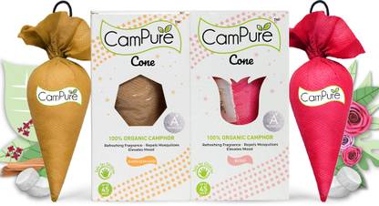 CamPure Cone Air Freshener - Sandalwood & Rose - Pack of 2 Potpourri Cone Air Freshener - Sandalwood & Rose - Pack of 2