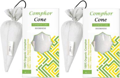 Jibaro Bhimseni Potpourri Camphor Cone | Pack of 2| Refreshing (Bhimseni) Fragrance