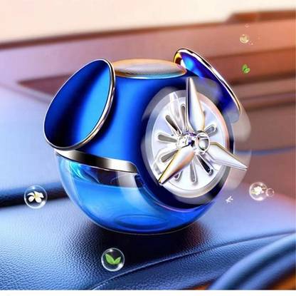 Genipap Car Air Freshner Diffuser Headphone Type Fan Car Solar Blue G1952