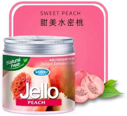WINKCART Jello Peach natural fresh Cupholder and Dashboard Car Perfume Gel Freshener Car Freshener Blocks, Diffuser Set Peach fragrance Cupholder and Dashboard Car Perfume Gel Freshener