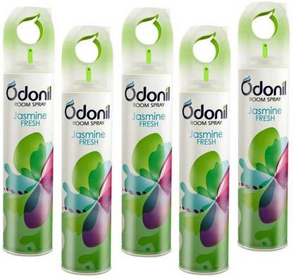 Odonil jasmine Spray New Room Spray (Pack of 5) Jasmine Fesh -220ml each