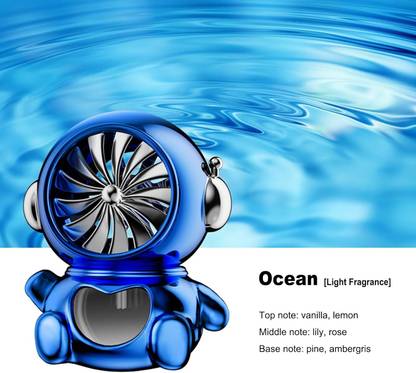 WLEWORLDLOOKENTERPRISES ™AIR OUTLET FRAGRANCE BLUE Durable Car Vent Long Lasting Vent Clip Fan Diffuser Universal SUV Truck Auto Aromatherapy Diffuser Ornament Interior Ocean Breeze