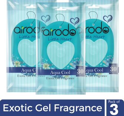 AIRODO Aqua Cool Car Freshener Diffuser Little Heart Aqua Cool Car Hanging Perfume Air Freshener Last 30 days