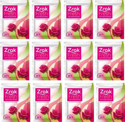 Zrak Refreshing Rose Car Freshener Blocks Pocket Air Freshener