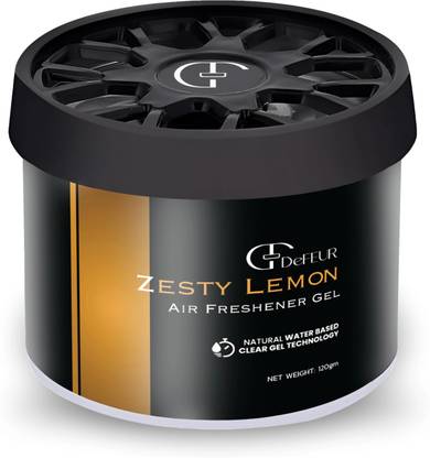 DeFEUR Zesty Lemon Car Freshener Diffuser Bright Lemon, Bergamot Zesty Citrus, Green Accords Tart Freshness