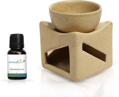 Aromahpure Brown Tealight Ceramic Square Bowl Diffuser |Assorted 15ml Oil |2 Tealights Diffuser Set Brown Tealight Ceramic Square Bowl Diffuser |Assorted 15ml Oil |2 Tealights