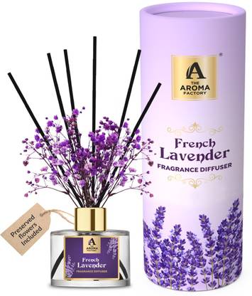 The Aroma Factory French Lavender Diffuser Set Reed Diffuser Set (French Lavender, 100ml Pack of 1)