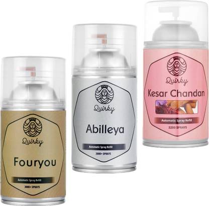 Quirky Fouryou, Abilleya, Kesar Chandan Automatic Spray, Refill Fouryou Abilleya Kesar Chandan Automatic Air Freshener Refill