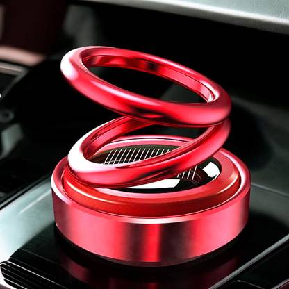 Jetnix Solar Powered Rotatin Red colour Perfume Car Air Freshener Aroma Oil Solar Powered Rotatin Red Colour Car Perfume_M_04