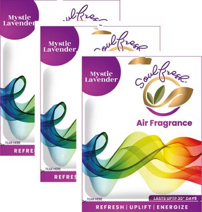 Soulfresh Air Pocket, Air Freshener, for Bathroom and Toilet Fragrance, Last upto 30days, Lavender Diffuser Air Pocket