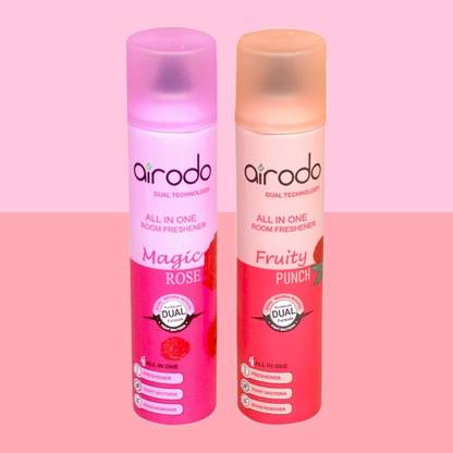 AIRODO Magic Rose and Fruity Punch Air Freshener Combo Pack with Dual Technology Automatic Spray Magic Rose and Fruity Punch Air Freshener Combo Pack with Dual Technology