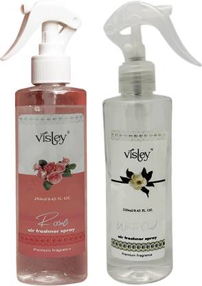Visley Breathe in Bliss — Rose & White Oud, Nature’s Perfect Harmony Spray Rose + White Oud Air Freshener (2 x 250 ML)