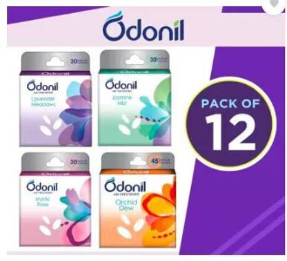 Odonil LEVENDER, JESMINE, MYSTIC ROSE , ORCHID DEW Blocks Blocks LEVENDER, JESMINE, MYSTIC ROSE , ORCHID DEW Blocks Blocks  (12 x 50 g)