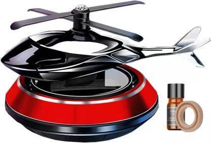 CCE Aroma Diffuser Helicopter Design 360 Degree Rotation Solar Power Air Freshener (Red)-011