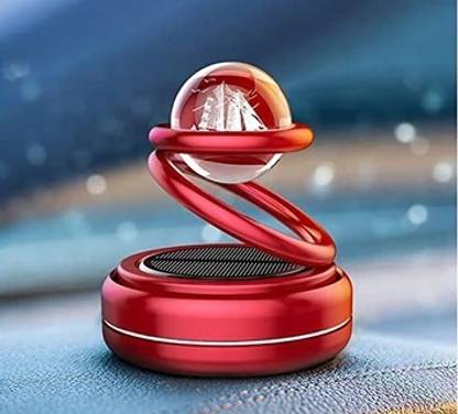 WLEWORLDLOOKENTERPRISES ™SOLAR FLOOTING PLANET RED Solar Crystal Ball Car Floating Planet Diffuser Solar Powered Car Air Freshener Creative Small Car Diffuser for Car Interior