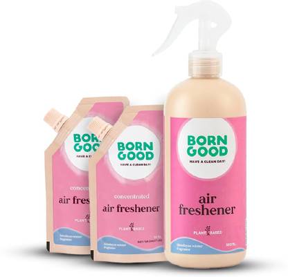 Born Good Himalayan Winter Refill Plant Based Concentrate Air Freshner - 50X2 + 1 Empty Bottle