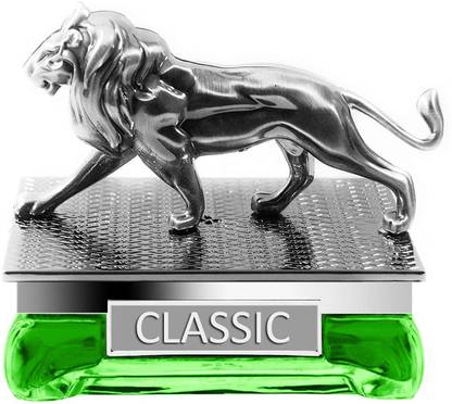 Gabbar Lemon Refill Silver Lion Design Air Freshener Perfume For Car And Home | Perfume Cum Showpiece For Room Decor