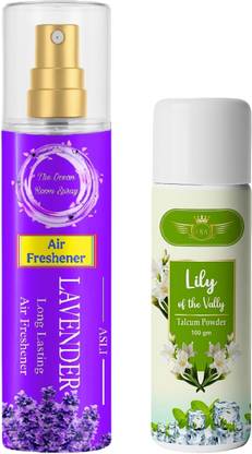 The Ocean Lavender Room Spray 250ml And Lily Cool Cool Talcum Powder 100gm Pack Of 2