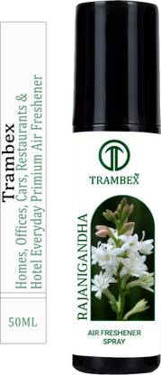 Trambex Rajanigandha Car Freshener Spray Pure Rajanigandha Air Effect car,home,office,room air freshener Spray(Pack of 2)