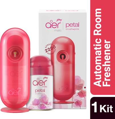 Godrej Aer Matic Room Freshener - Petal Crush Pink Automatic Spray Matic Combi
