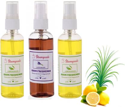 ILLUMYNATE Lavender And Lemon Grass Room Air Freshener Room Perfume Spray for Kitchen Bathroom Car Spray Room Air Freshener Room Perfume Spray for Kitchen Bathroom Car