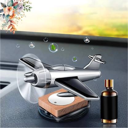 Otoroys Aroma Car Freshener Diffuser Car Aroma Diffuser Air Freshener Perfume Solar Power | Car Dashboard Aeroplane Decoration With Perfume silver