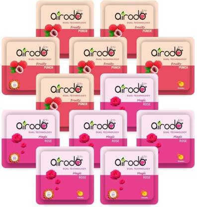 AIRODO Power Pocket Gel Air Freshener | Assorted Mix Scents | Pack of 12 Car Freshener Refill Power Pocket Gel Air Freshener