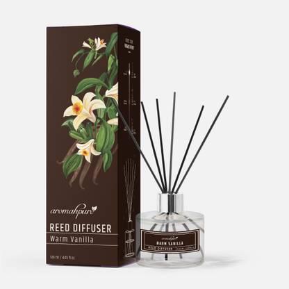 Aromahpure Reed Diffuser with 6 Fiber Reed Sticks | Vanilla Room Air Freshener For Home Diffuser Set REED-DIFFUSER