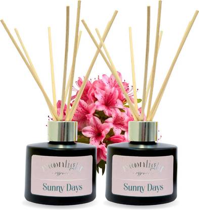Moonlight Essence Ocean Fresh Diffuser Set Sunny Days Reed Diffuser, Ocean Fragrance, Room Freshener, Home décor, 120mlx2