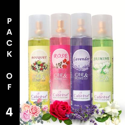 CABRESE LAVENDER, BOUQUET, JASMINE, ROSE Car Freshener Spray PREMIUM ROOM FRESHENERS